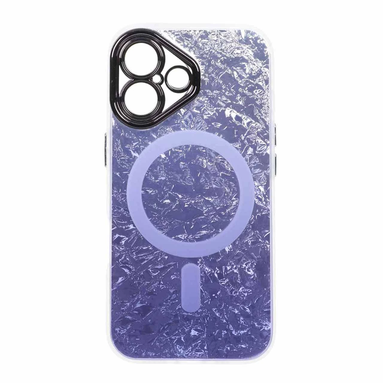 قاب ice طرح مگ سیف دور مات لنز شفاف Apple iPhone 16 - یاسی